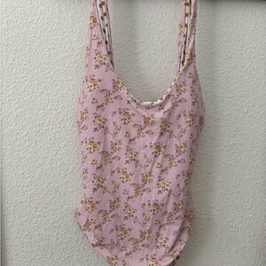 dippin daisys one piece women medium floral polka dot